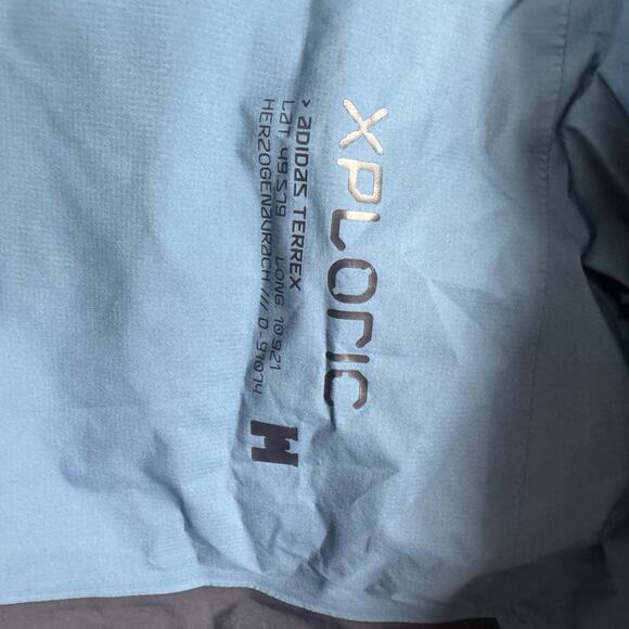 Adidas Plus Size Blue Terrex Xploric RAIN.RDY Hiking Jacket Size 1X - Picture 10 of 15